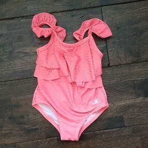 Girls Swimsuit Coral Body Glove Size 5